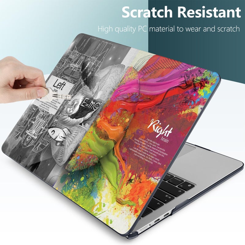 TWOLSKOO for M3 MacBook Air 13.6 inch Case 2022 2023 2024 A2681 M2 A3113 with Touch ID  Plastic Hard Shell Cover with Screen Protector & Keyboard Cover & Trackpad Film  Creative Brain - Image 4